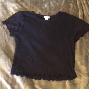 Navy blue adc crop top